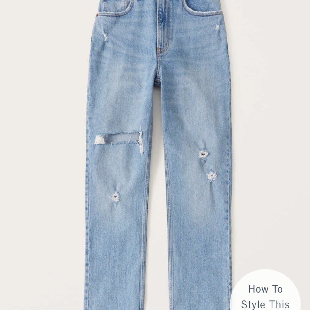 Abercrombie 90s Ultra High Rise Straight Jeans